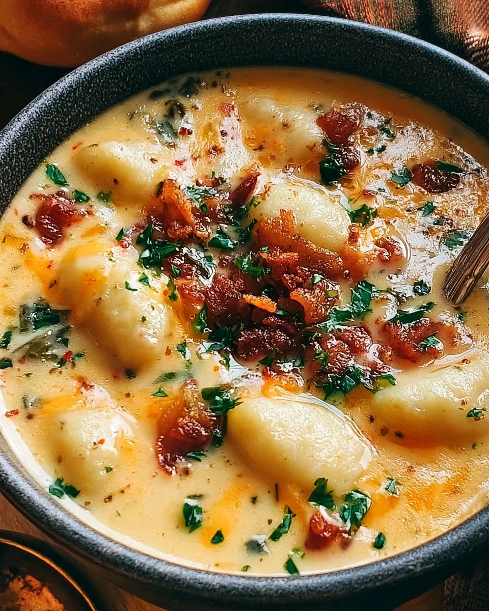 Bacon Cheddar Gnocchi Soup Recipe