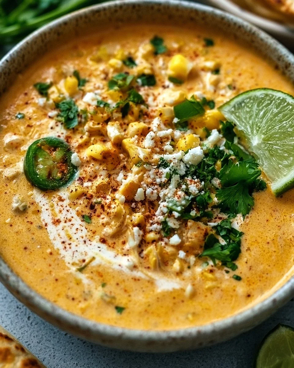 Mexican Street Corn Soup Crockpot Recipe
